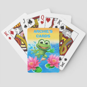 Saut des cartes de jeu de fête d'anniversaire de