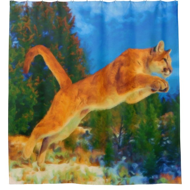 Sautant le rideau en douche de puma (puma) (Devant)