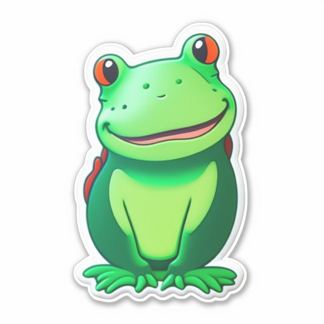 Sauter dans le plaisir avec la grenouille Sticker  (Devant)