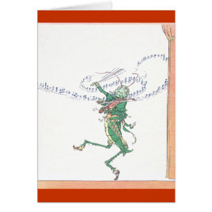 Sauterelle musicale jouant le violon