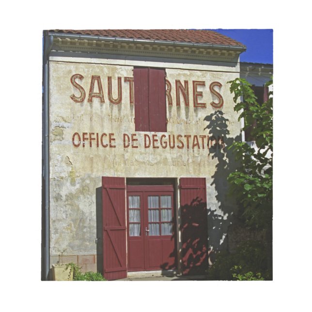 Sauternes Office de Degustation (Wine Tasting Notepad (Front)
