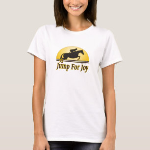 Sautez pour le T-shirt de cavalier de dames de