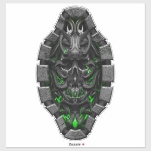 sautoir bio grenn crâne Autocollant vinyle personn