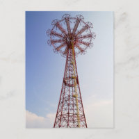 Sauts de parachute - Coney Island, carte postale N