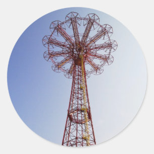 Sauts de parachute - île Coney, autocollant NYC