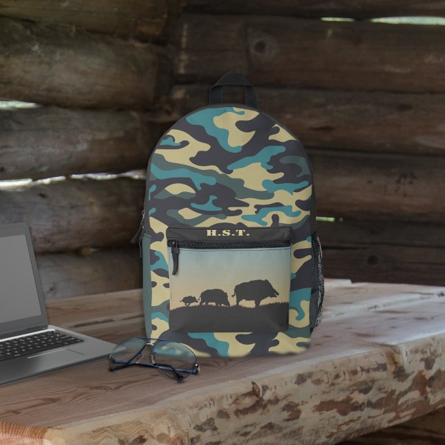 Sauvage Boar et Camo sac à dos imprimé (Créateur téléchargé)