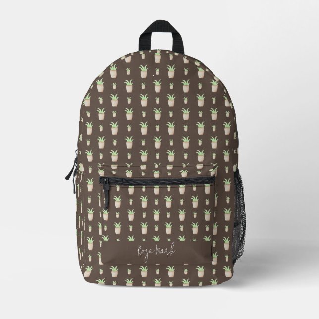 Sauvage Cactus Motif sac à dos imprimé (Recto)