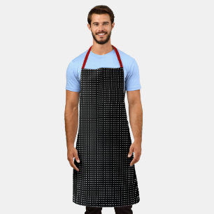 Sauve noir blanc imprimé sur le tablier des chefs