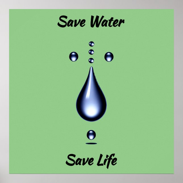 sauver l'eau sauver la vie inspiration affiche (Devant)