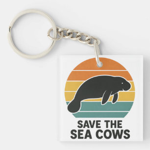 Sauver les vaches de mer Rétro silhouette de laman