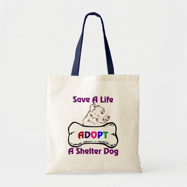 Sauver une vie Adopter un Sac fourre-tout de chien (Devant)