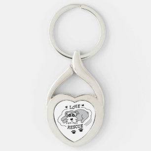 Sauvetage d'amour - Porte-clés en forme de cœur