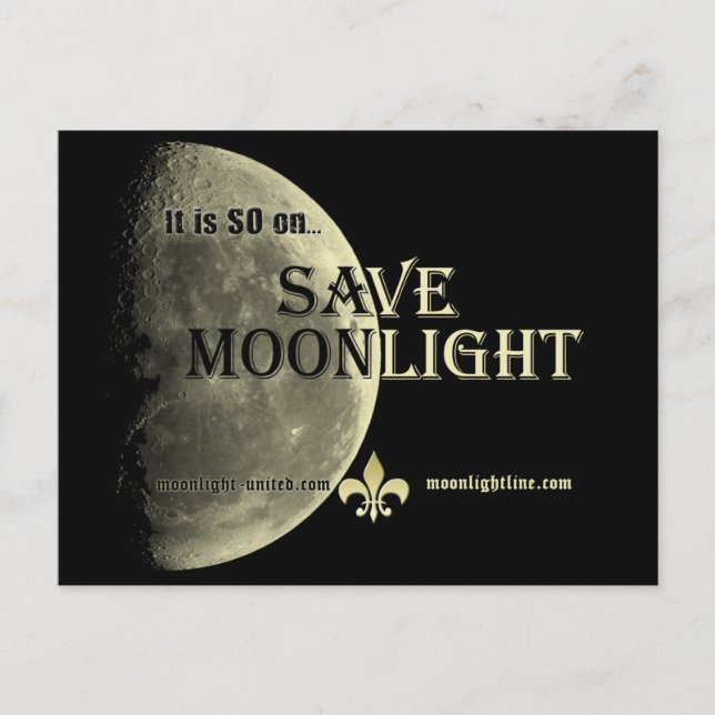 Sauvez la carte postale de clair de lune (Devant)