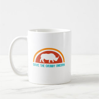 Sauvez la tasse de café potelée de licorne