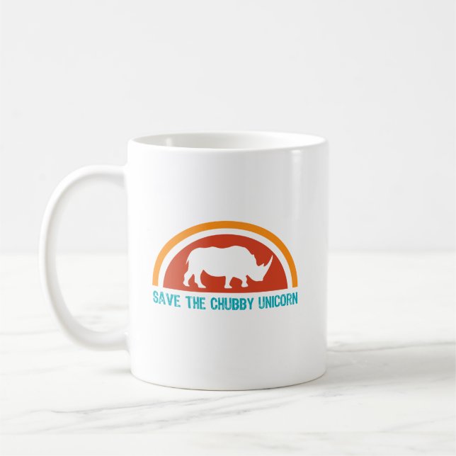 Sauvez la tasse de café potelée de licorne (Gauche)