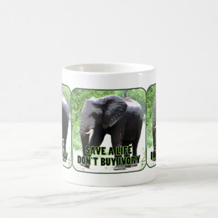 Sauvez la vie d'un éléphant, n'achetez pas de Mug 