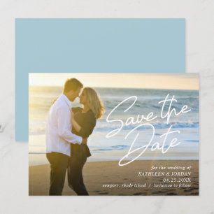 Sauvez le faire-part lisse de mariage de manuscrit