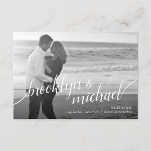 Sauvez le faire-part moderne de mariage de