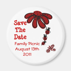 Sauvez le magnet de coccinelle de date