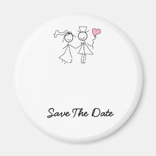 Sauvez le magnet de mariage de date