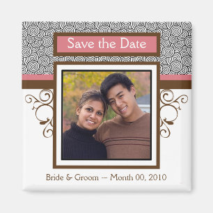 Sauvez le magnet de photo de date