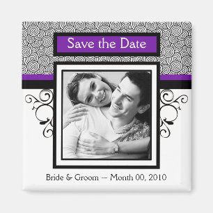 Sauvez le magnet de photo de date