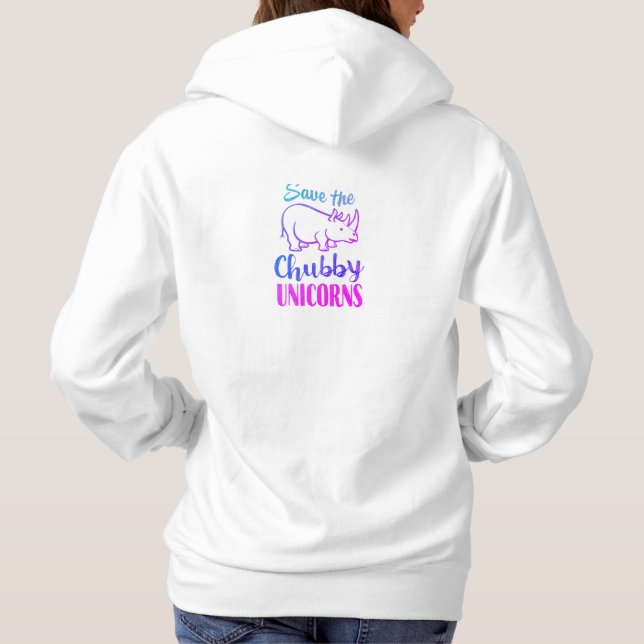 Sauvez le Sweat - shirt à capuche de Chubby Unicor (Dos)