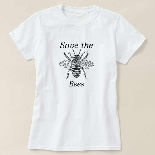 Sauvez le T-shirt d'abeilles (Design devant)