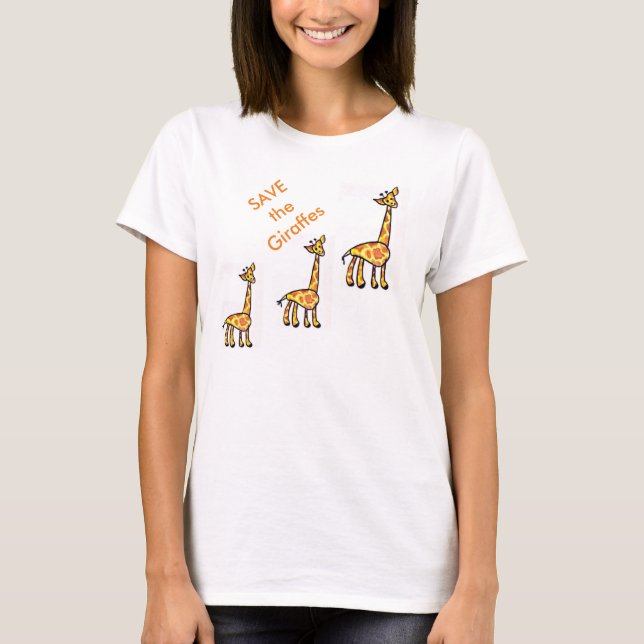 Sauvez le T-shirt de girafes (Devant)