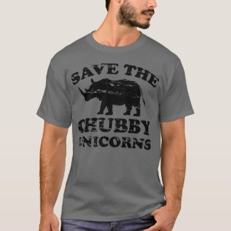 Sauvez le T-shirt drôle affligé par licorne