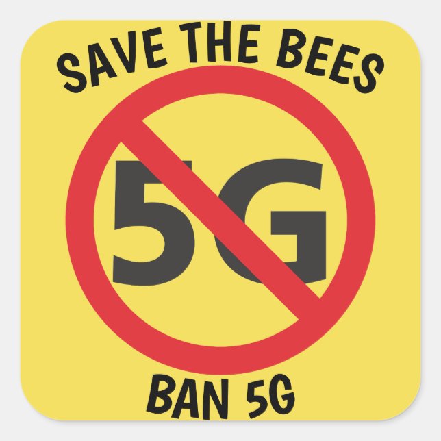 Sauvez les abeilles, Ban 5G autocollant (Devant)