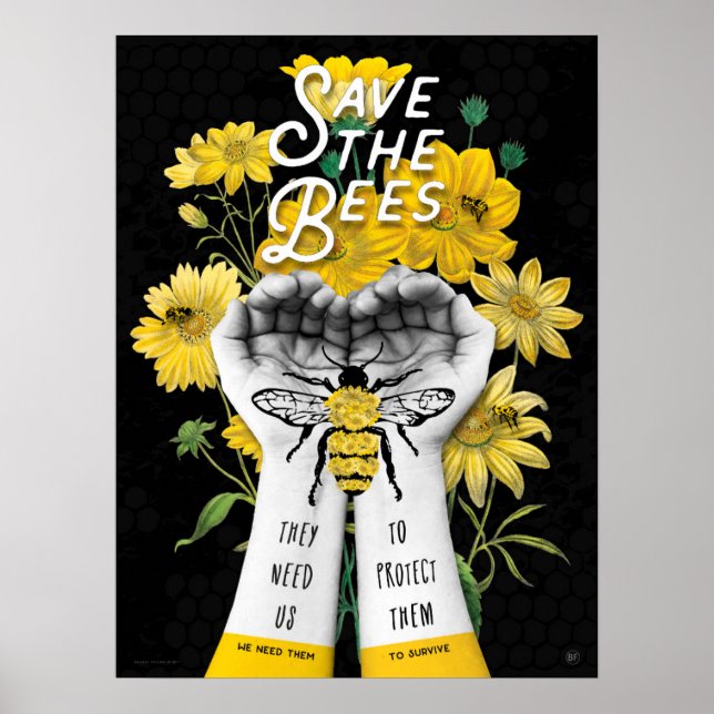 SAUVEZ LES ABEILLES ! - POSTER 18 x 24 (Devant)