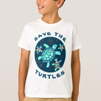 Sauvez les T-shirts de l'enfant des tortues