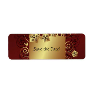 Sauvez l'étiquette de date - or