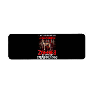 Sauvez Mon Chien Italien Greyhound Devant Zombies