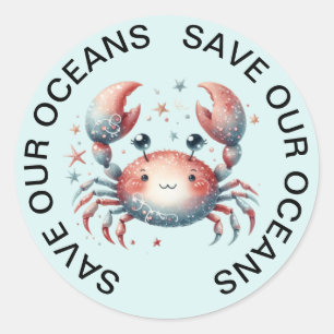 Sauvez nos autocollants de crabe océanique