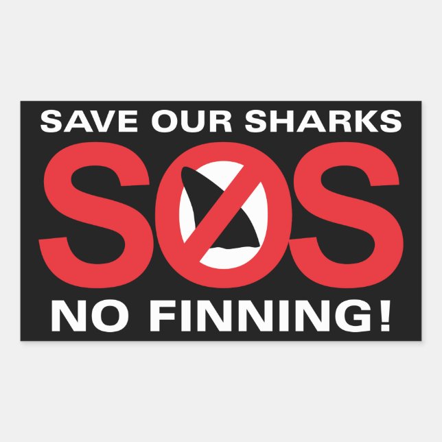Sauvez nos requins Pas de Finition Sticker Glossy (Devant)