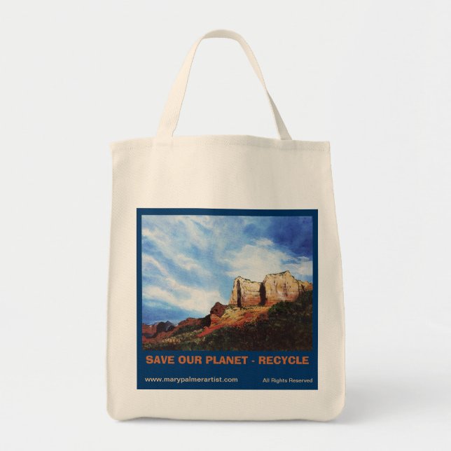 SAUVEZ NOTRE PLANÈTE - RÉUTILISEZ le sac (Devant)