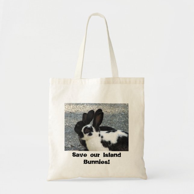 Sauvez notre sac fourre-tout à lapins d'île (Devant)