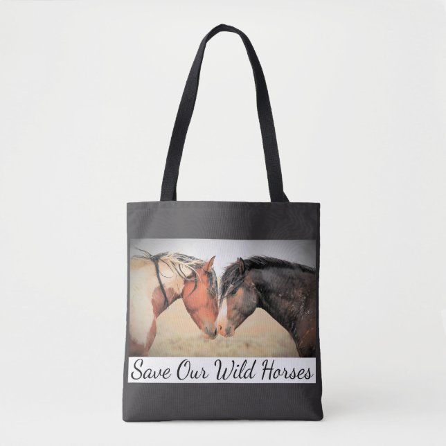 Sauvez notre Sac fourre-tout de Chevaux sauvages (Devant)