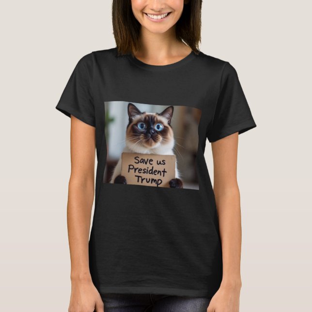 Sauvez-nous Trump Basic Dark T-Shirt (Devant)