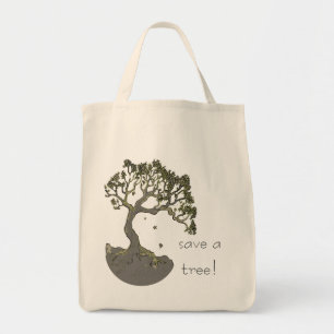 Sauvez un arbre ! Sac Shopping Arbre Art