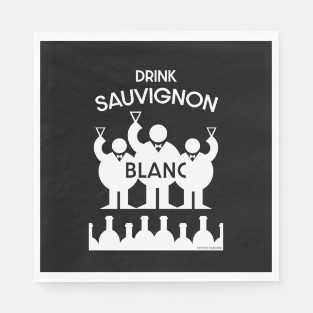 Sauvignon Blanc Wine Drinker Napkin (Front)