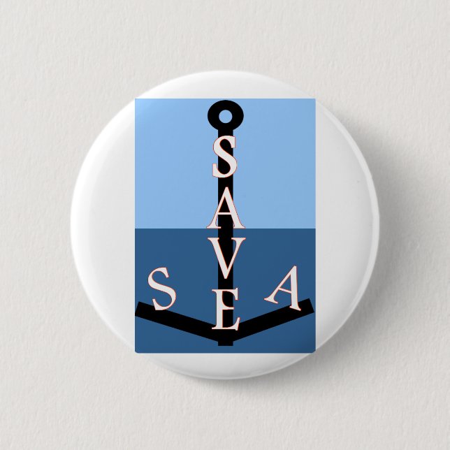 sauvons la mer 2 inch round button (Front)
