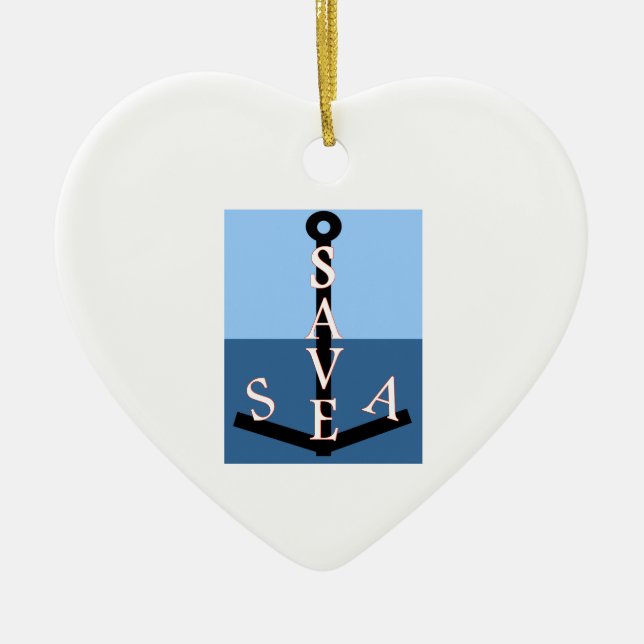 sauvons la mer ceramic ornament (Front)