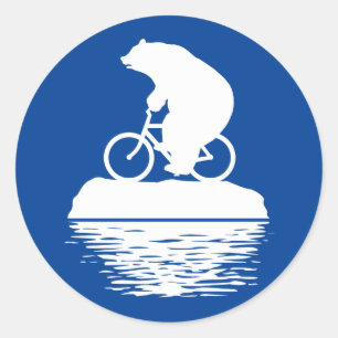 Sauvons la planète : Stickers ronds à vélo à ours