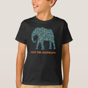 Sauvons les éléphants Enfants Personnalisé T-shirt