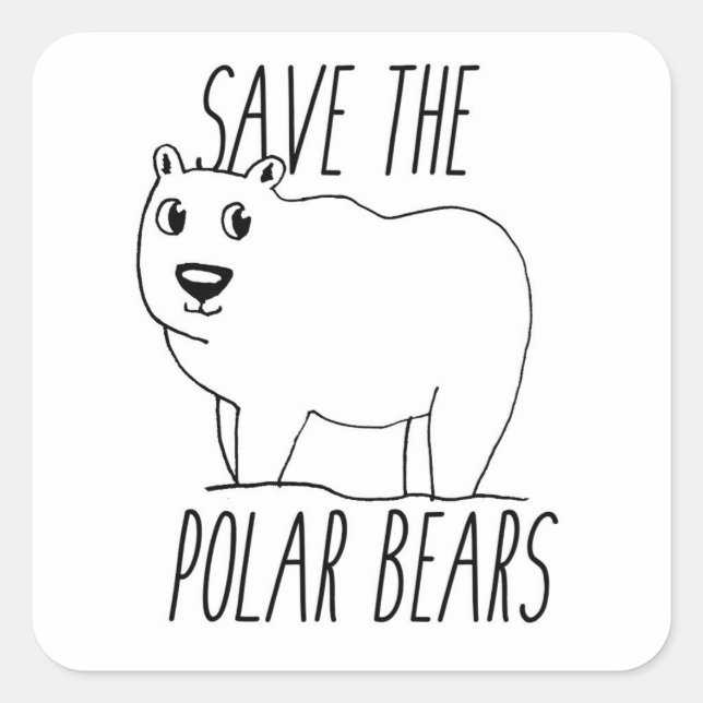 Sauvons Les Stickers Ours Polaires (Devant)