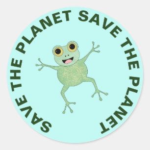 Sauvons Les Stickers Planète Cute Frog