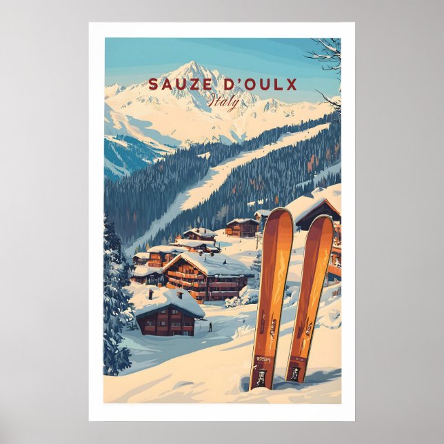 Sauze dOulx Ski Print 1 (Front)